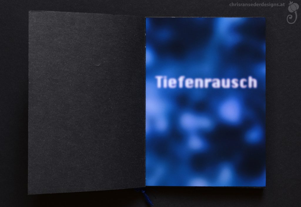 The cover of the book "Tiefenrausch". | Das Cover des Buches "Tiefenrausch".